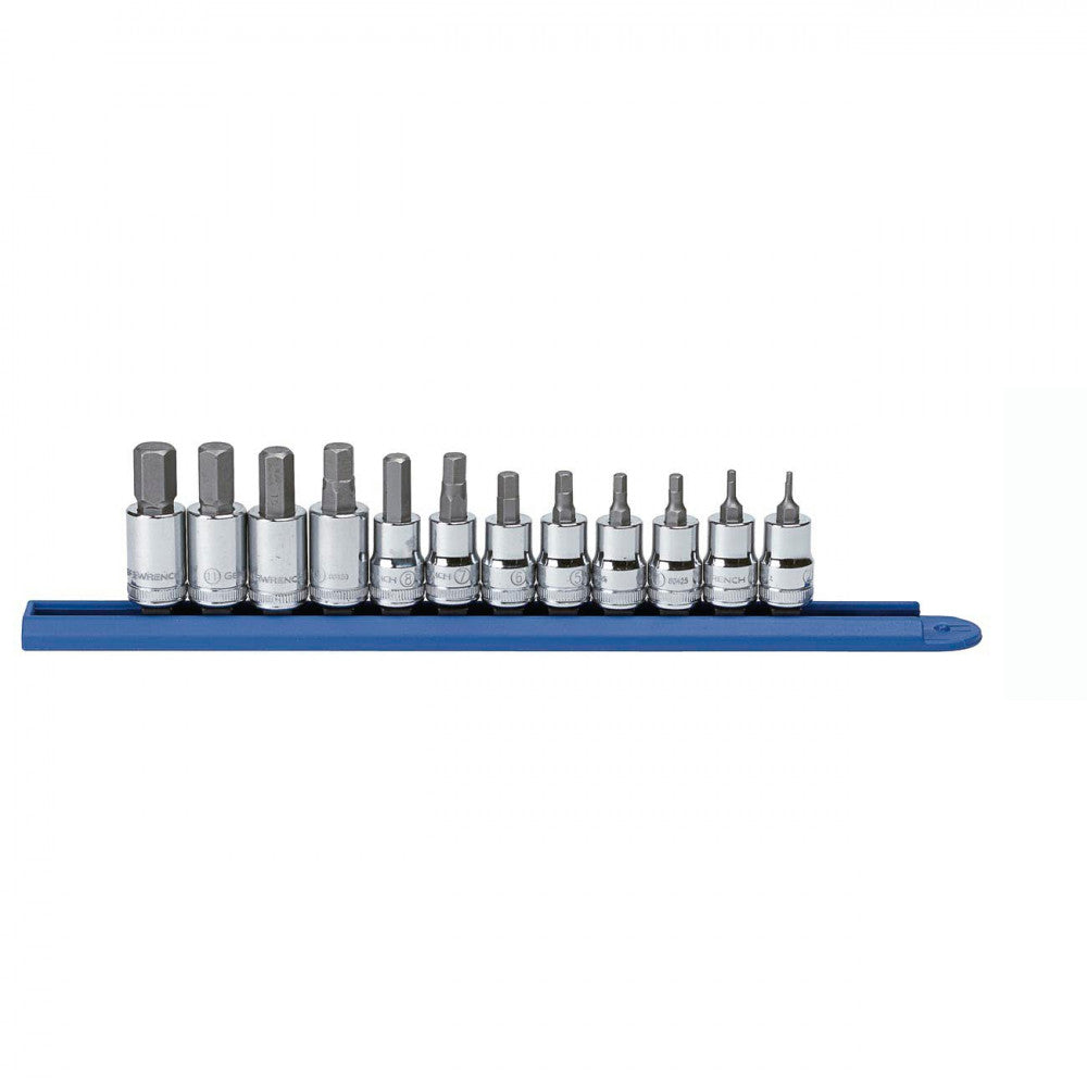 GEARWRENCH Socket Set Bit Set 3/8" Drive Hex Rail MET 12Pc