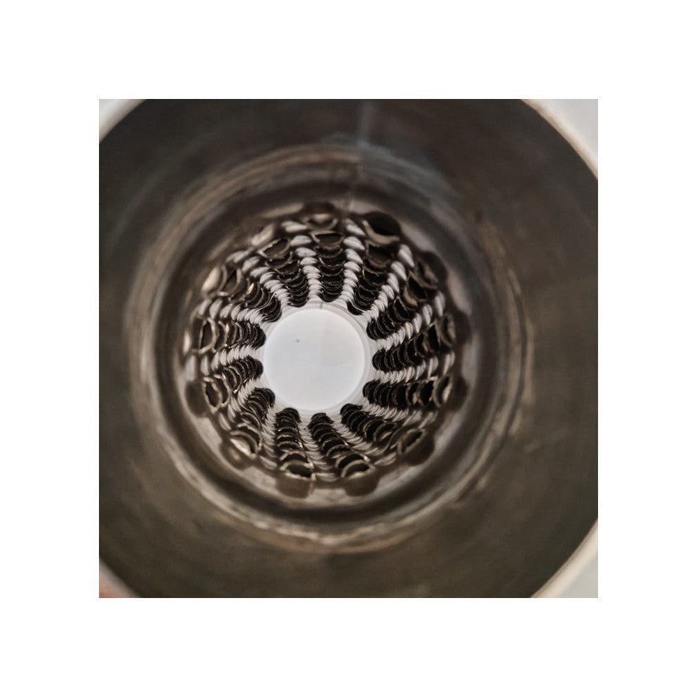 3.0" I.D Inlet/Out 10" Body Resonator Stainless Wool Packed (304 Stainless)