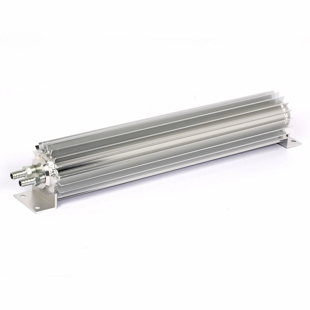 15" Dual Pass Finned Aluminum Oil Cooler (Satin Aluminum)