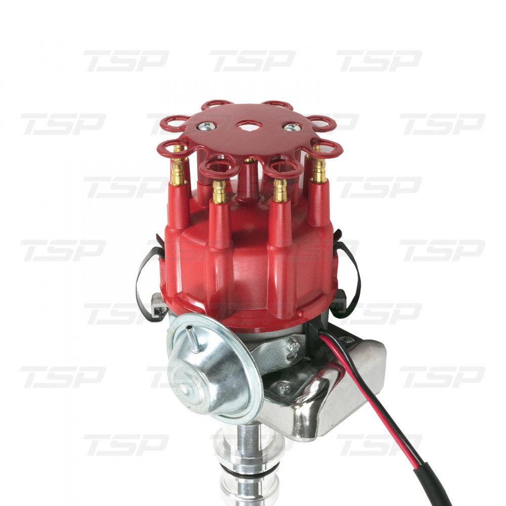 TSP Ford SB 289 - 302 V8 Ready To Run Distributor Red Cap#6702R
