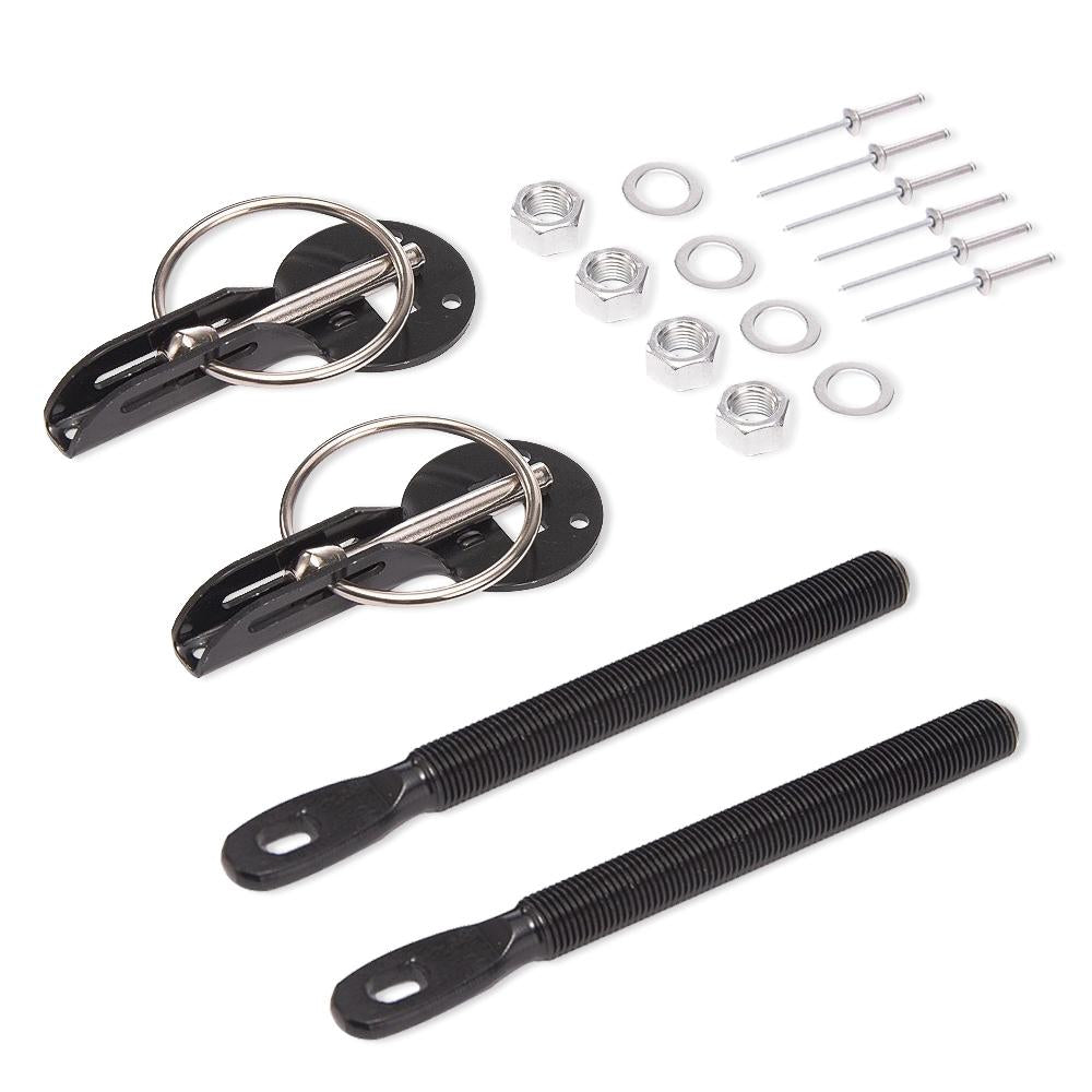 Proflow Hood Pins Quick Release, Aluminum Black Kit #BL700