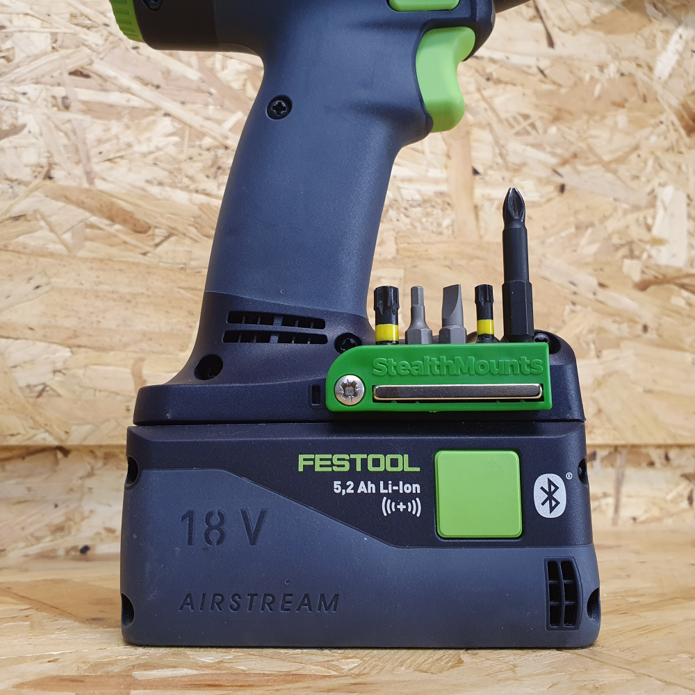 StealthMounts GREEN BIT HOLDER FOR FESTOOL - 2 Pack