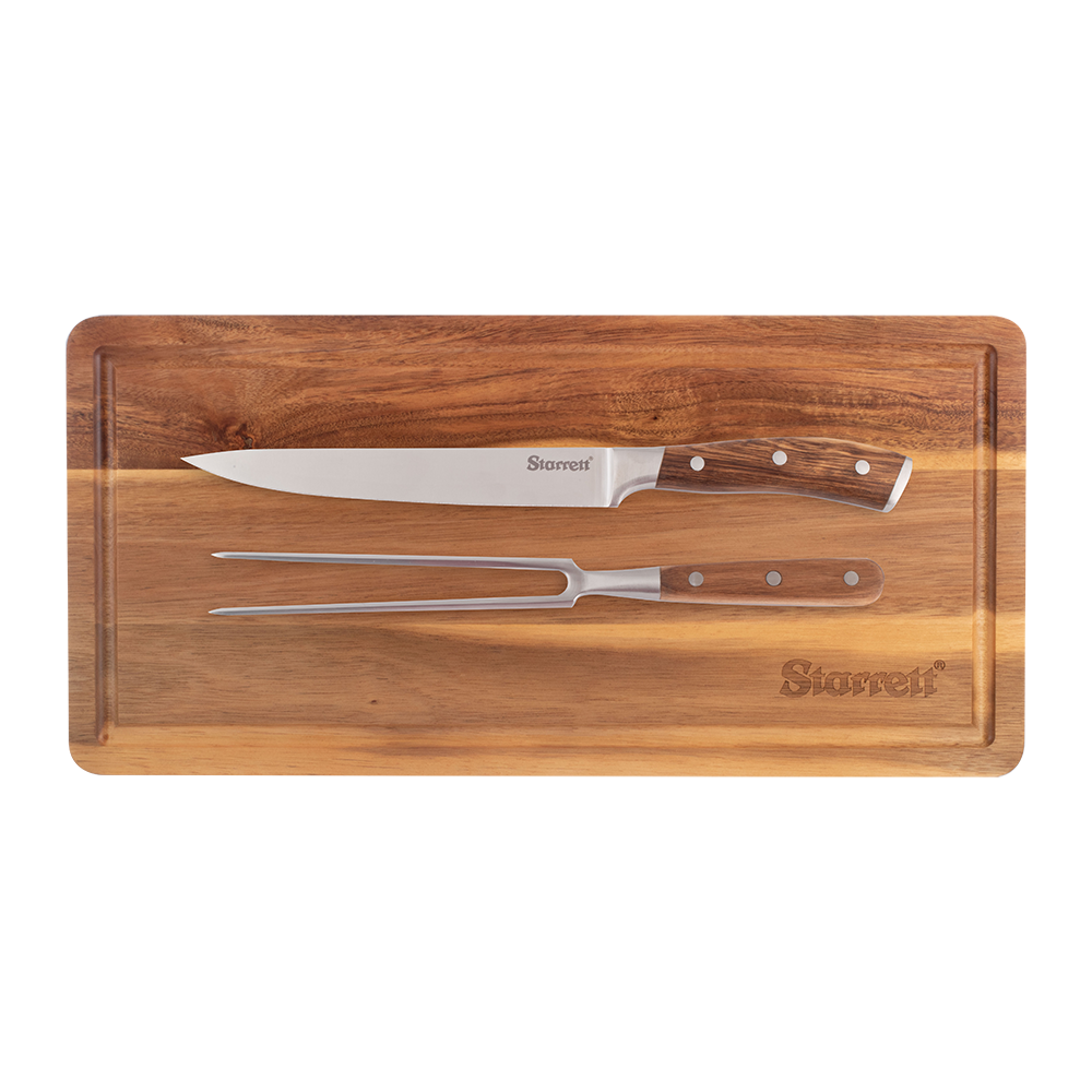 Wooden Chopping Board & Carving Set