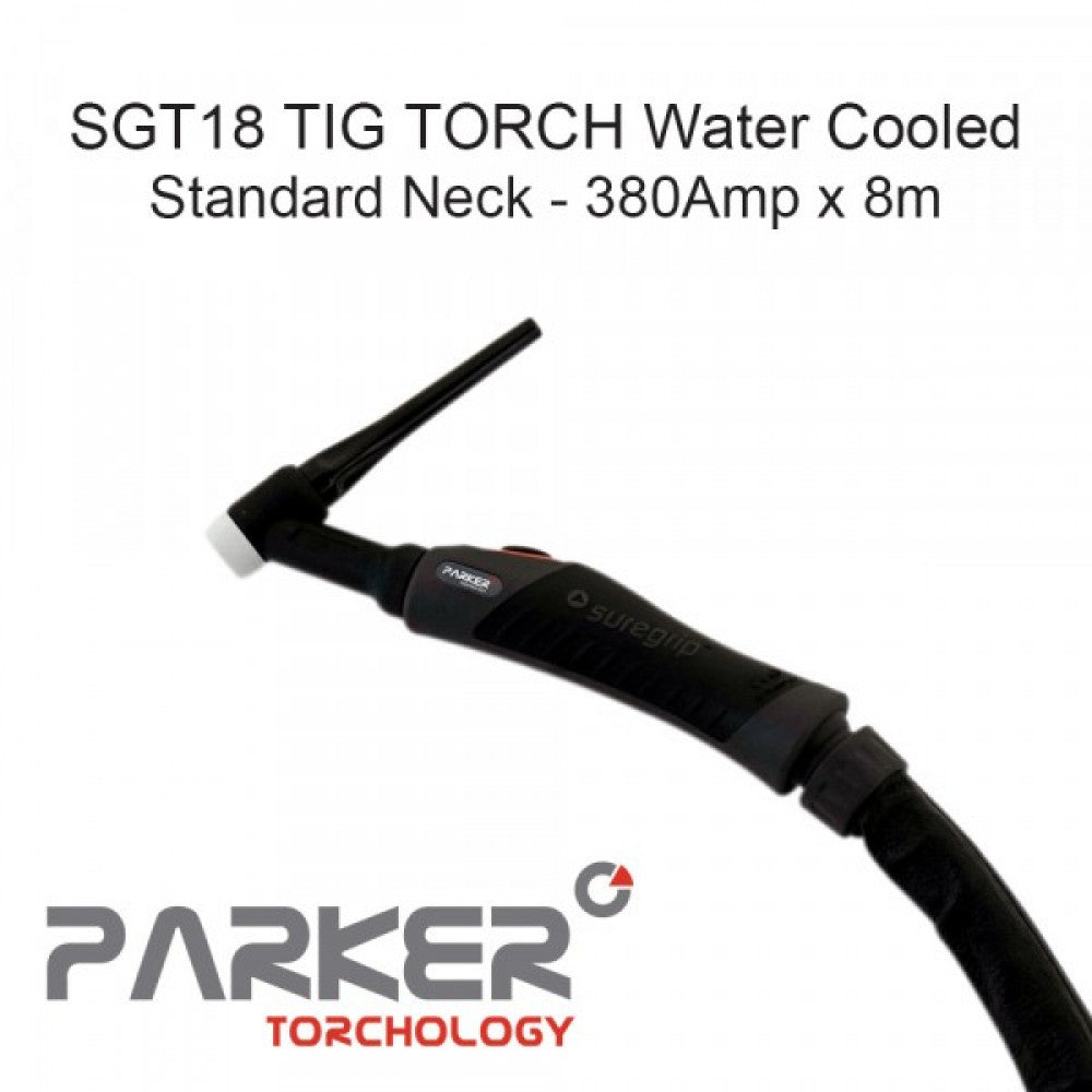 Parker 18 Suregrip Tig Torch x 8m QF H2o & Gas
