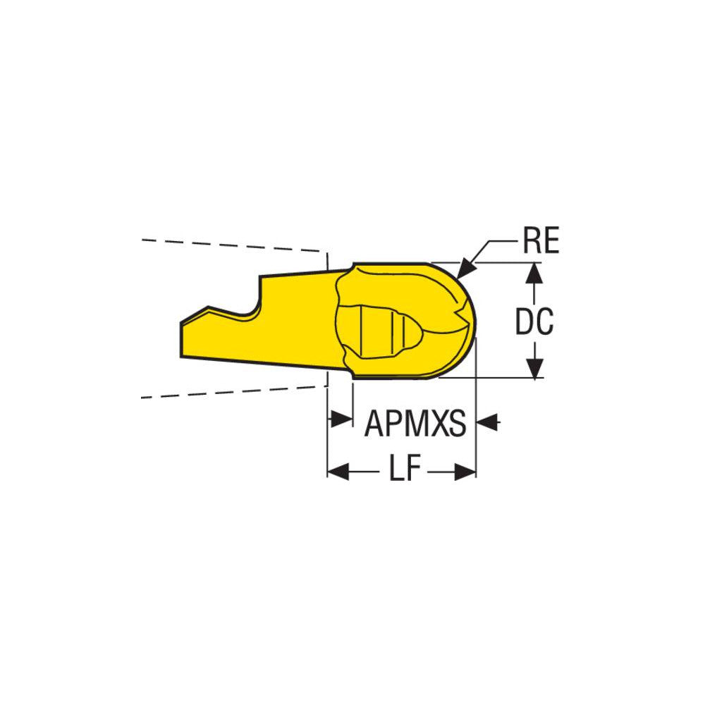 MM12-12012-B90P-M05 F30M Minimaster Insert - 2 Flute Ball Nose Copy Milling