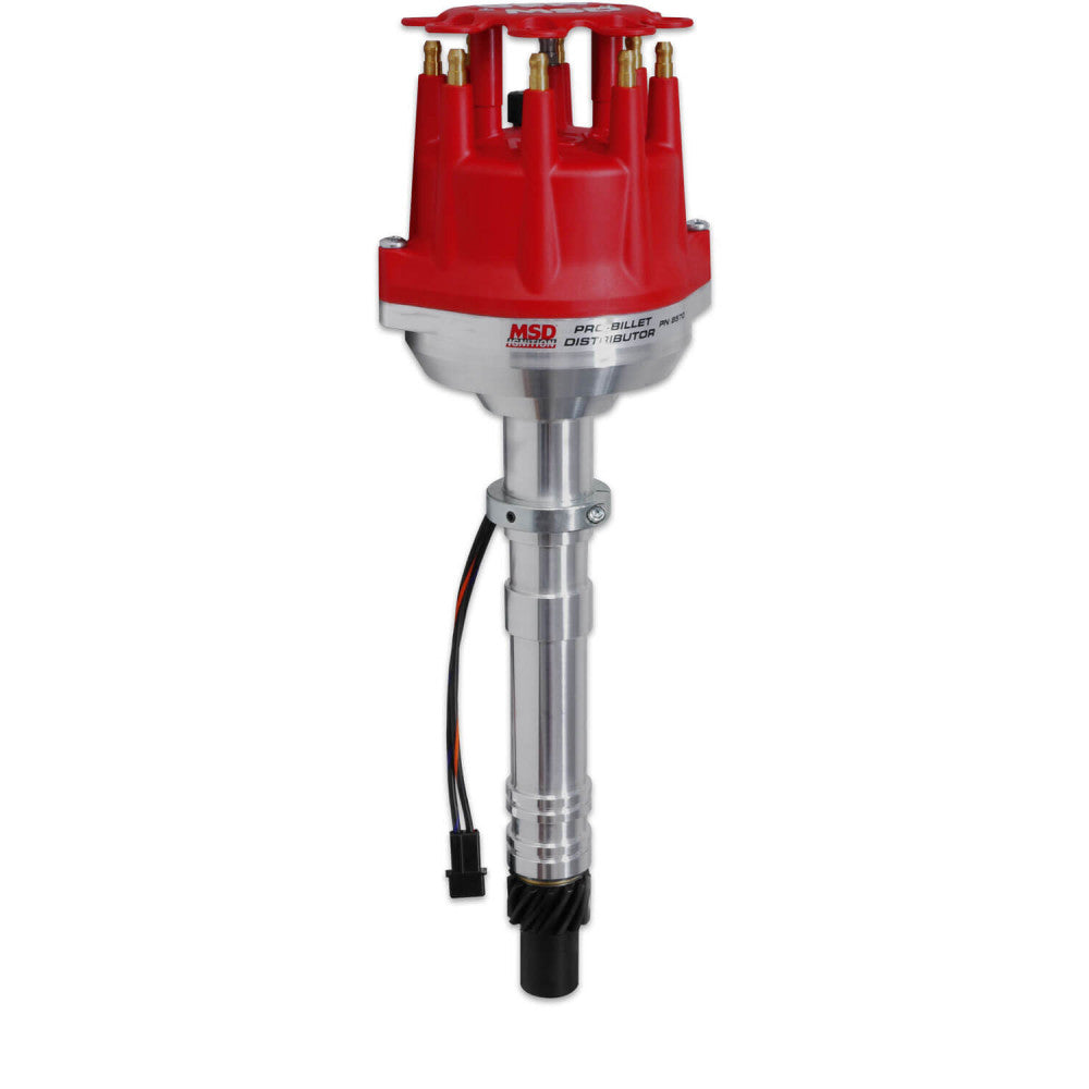MSD Ignition Pro-Billet Small Cap Distributor Chevy V8 Red#MSD8570