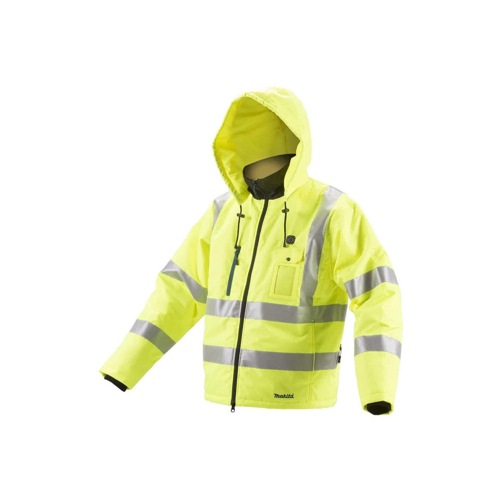 Makita 12Vmax CXT Heated Hi-vis Jacket With Hood "L"