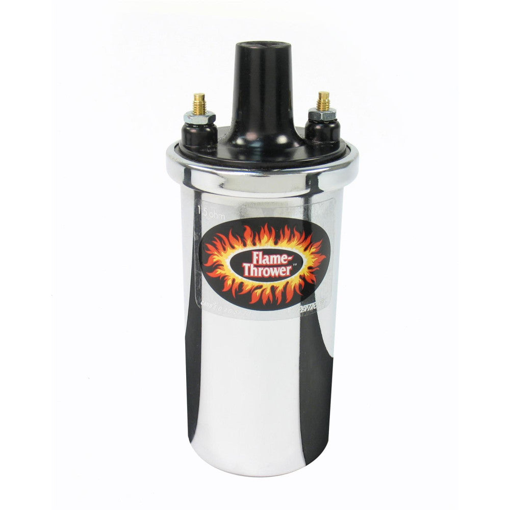 PerTronix Ignition Coil Flame-Thrower 1.5 Ohm 40,000 Volt Chrome#PER40001