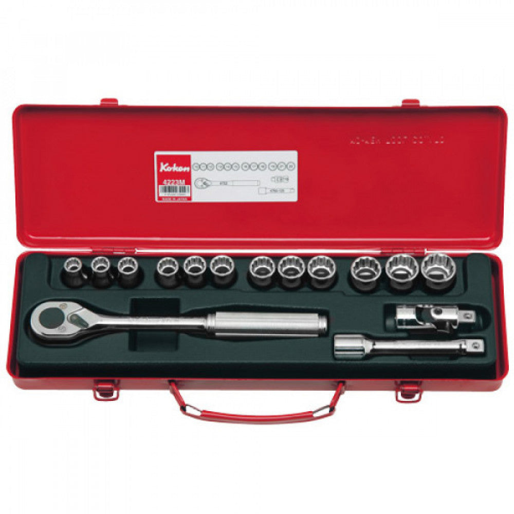 Koken - 1/2" Dr Socket Set - 15pc-10-22mm