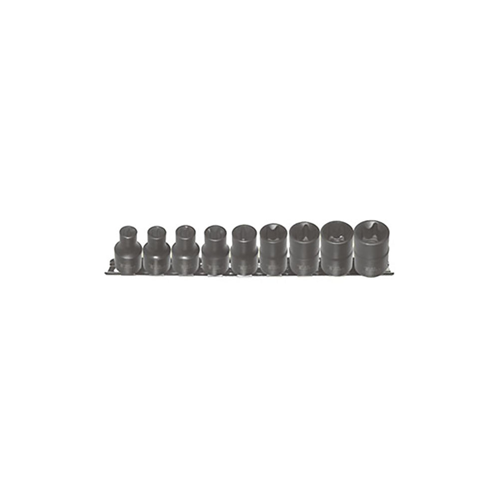 T&E Tools 3/8" Dr. E5-E16 Impact Female Torx Socket Set