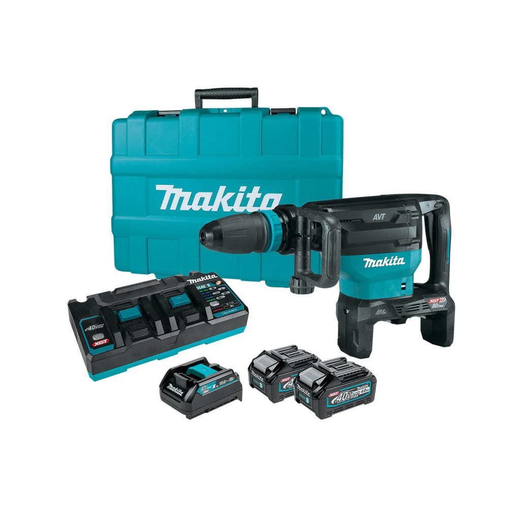Makita 80Vmax (40Vx2) XGT Brushless AWS Demolition Hammer - SDS-Max - KIT