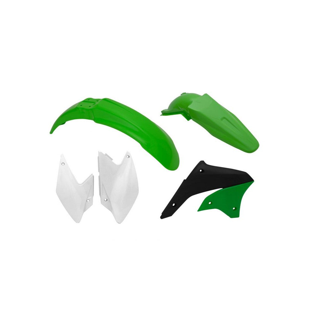 Plastic Kit Rtech Front & Rear Fenders, Sidepanels & Radiator Shrouds Kawasaki K
