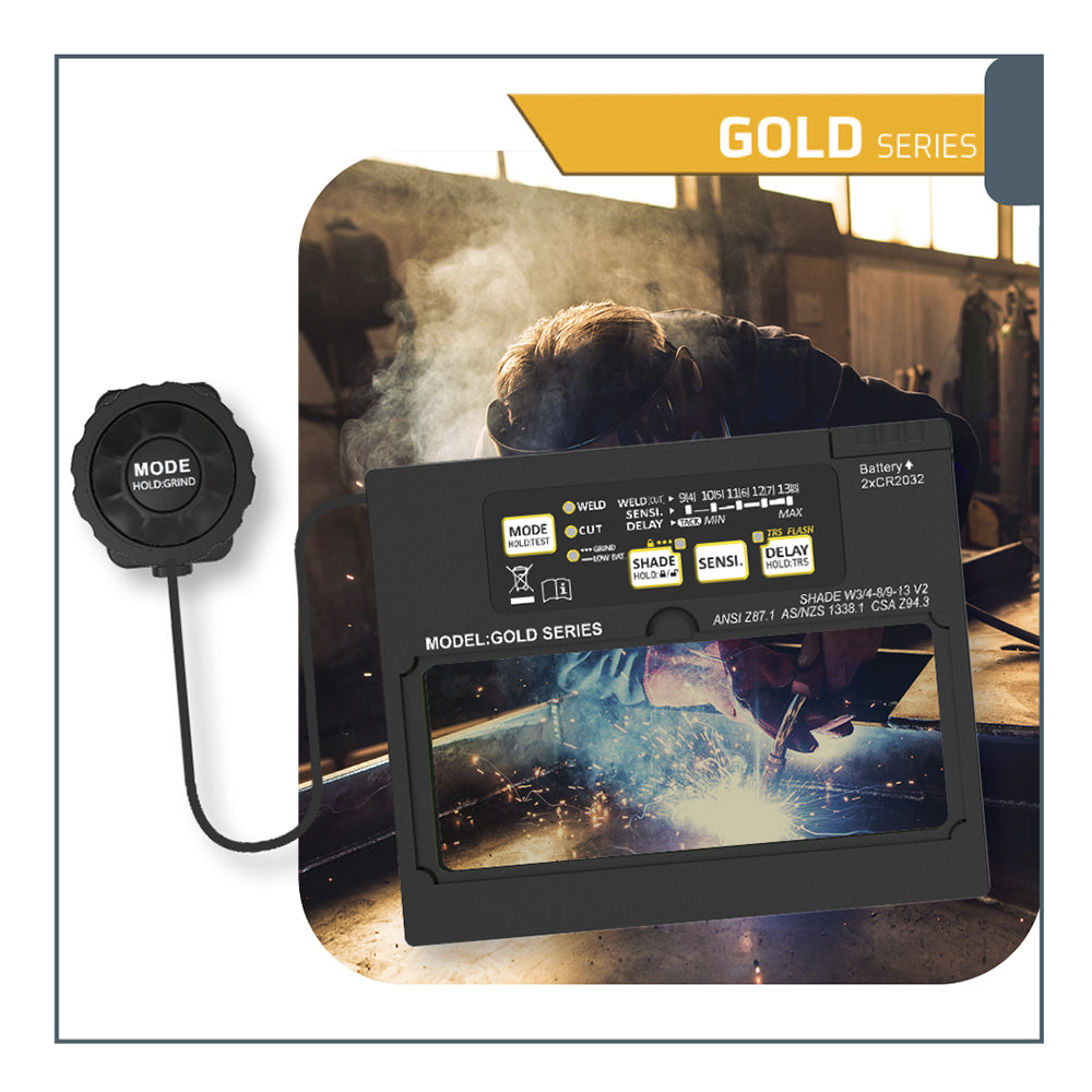 Weldsafe Welding Helmet Gold Slate Racer
