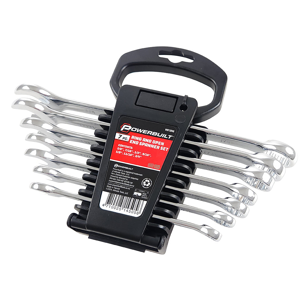 Powerbuilt 7Pc Imperial R&Oe Spanner Set