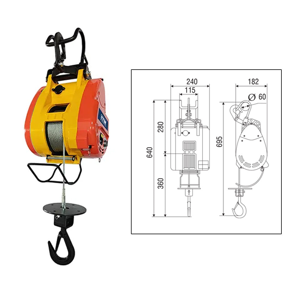 ITM Electric Hoist, Builders Wire Hoist, 300Kg