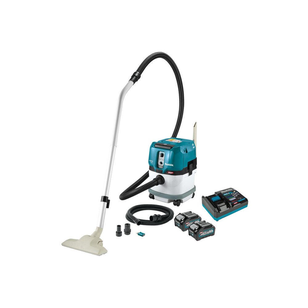 MAKITA 40Vmax XGT Brushless 15L AWS HEPA Dust Extraction Vacuum - KIT