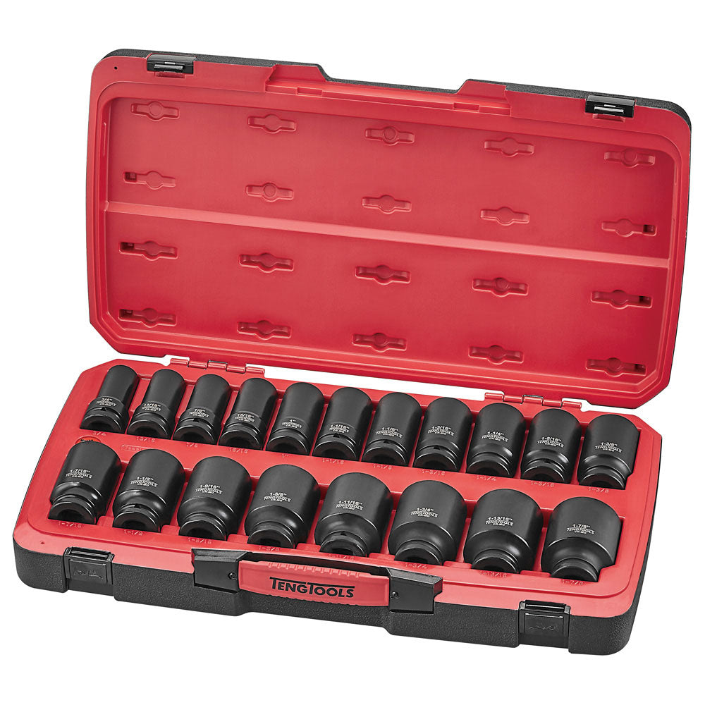 Teng 21Pc 3/4in Dr. Af Deep Impact Socket Set 6-Pn