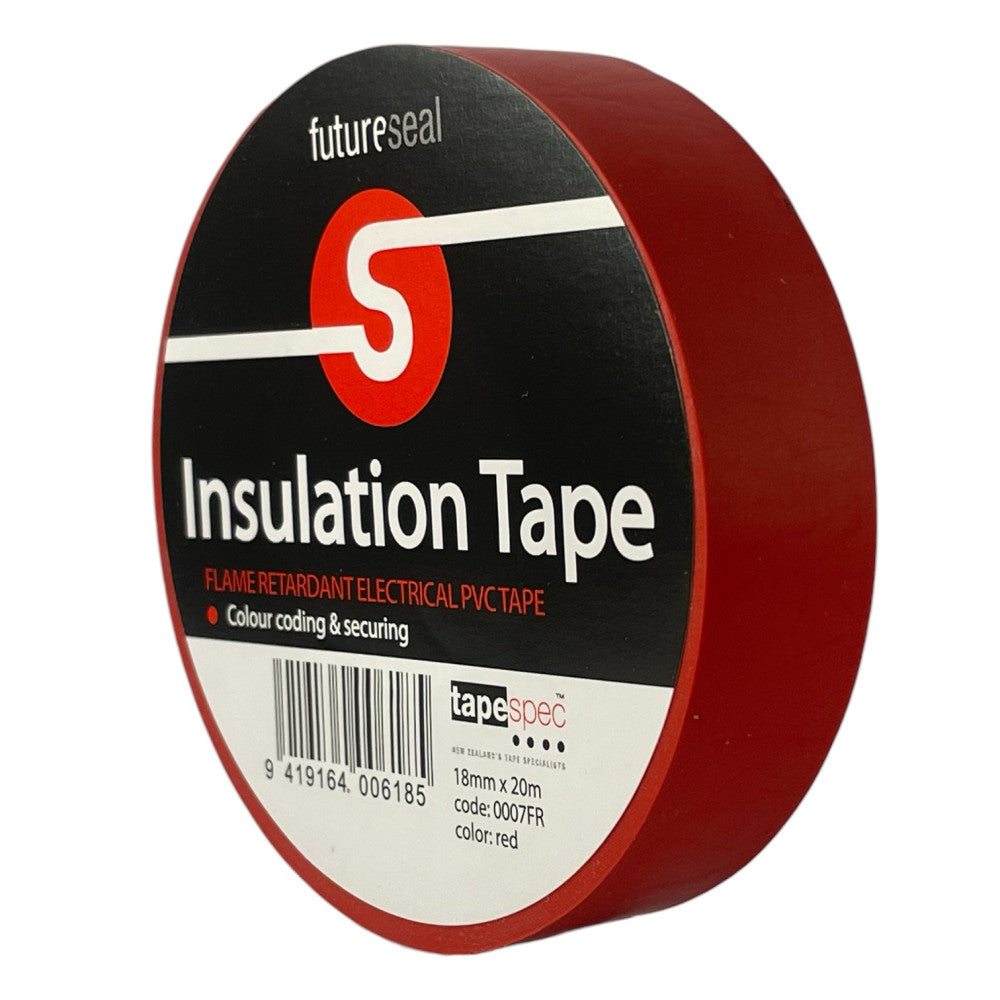 0003FR Red Premium PVC Electrical Tape 18mmx20m - MOQ - 10 Pack