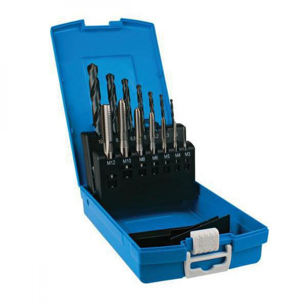 M3-M12 Inter. Tap & Drill Set 14Pce ABS Case