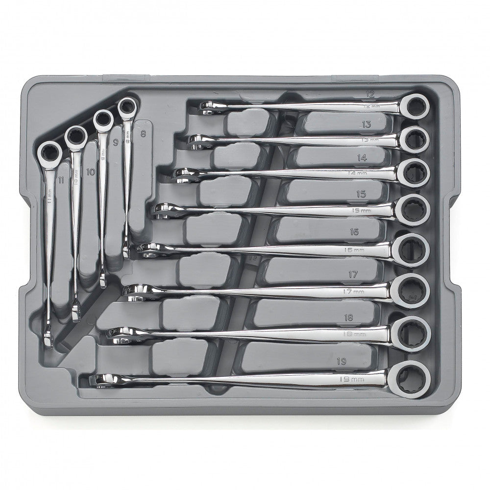 GEARWRENCH Wrench Set Combination Ratcheting XL X-Beam Tray MET 12Pc