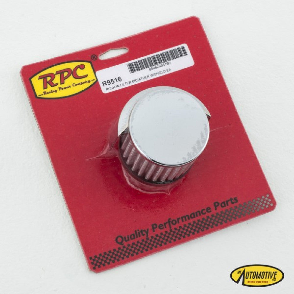 TSP Chrome Breather With Shield #R9516