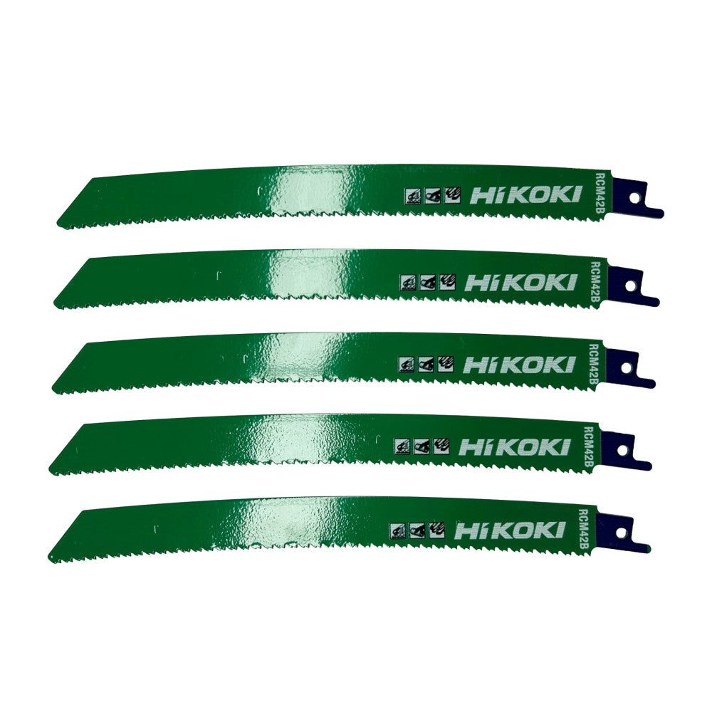 HiKOKI 225mm High Performance Curved Sabre Saw Blades - 5 Pack