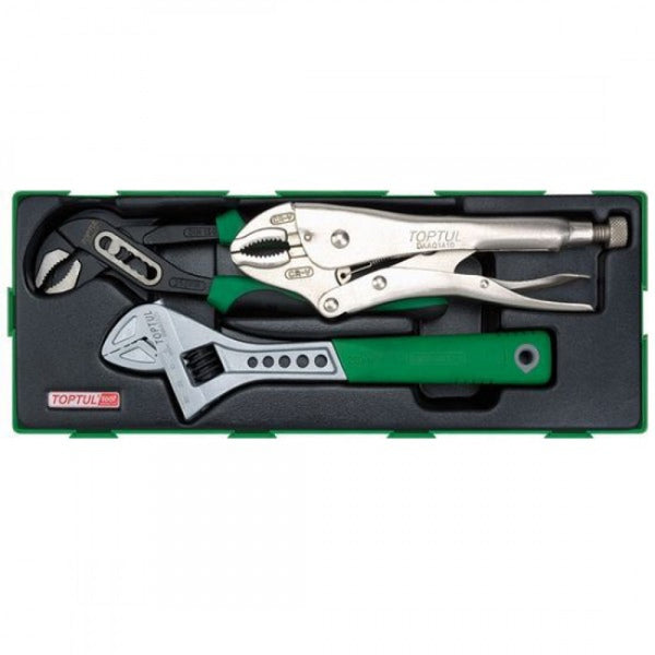 TI Adjustable Wrench & Pliers 3PC Toptul  GTA0315
