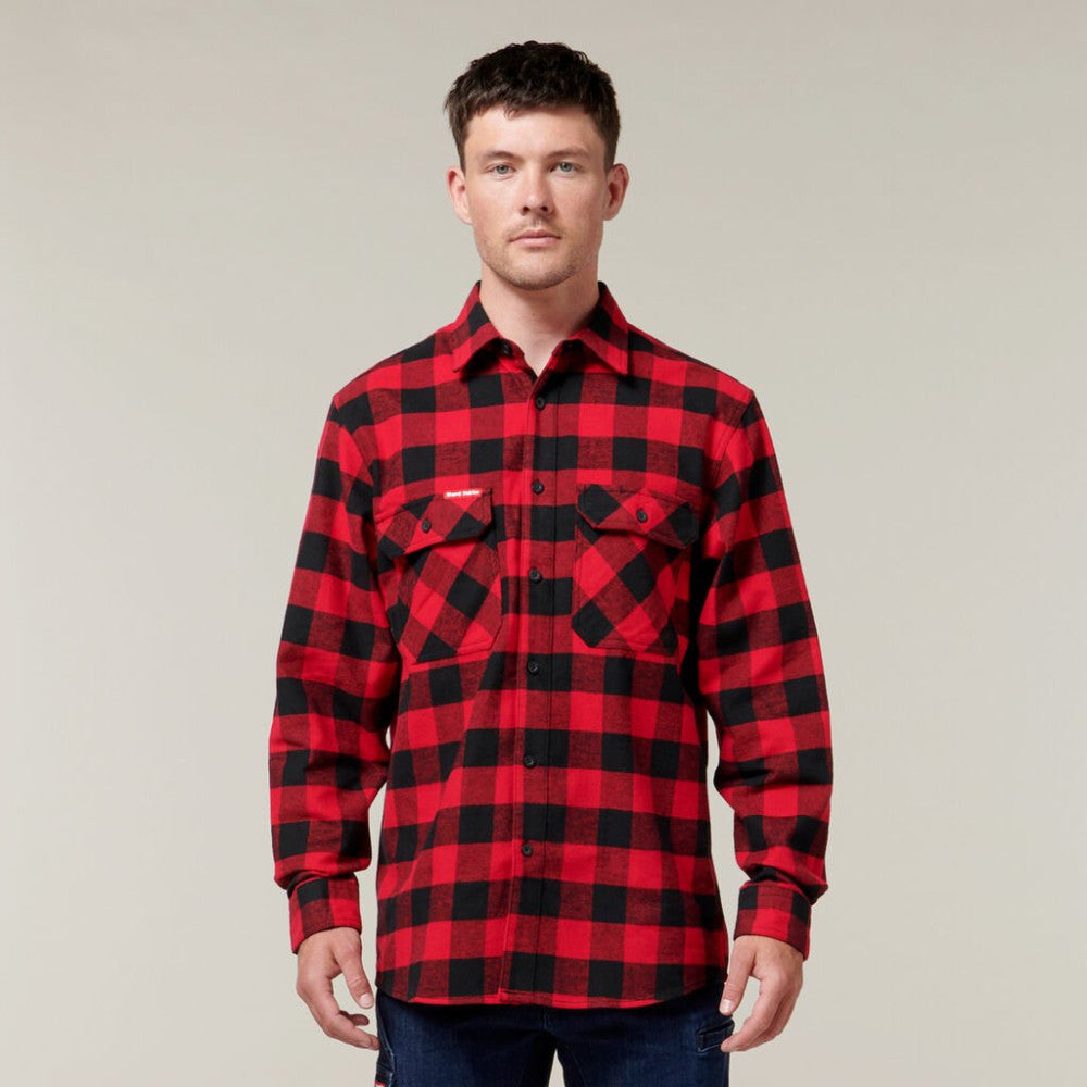 Hard Yakka Long Sleeve Check Flannel Shirt