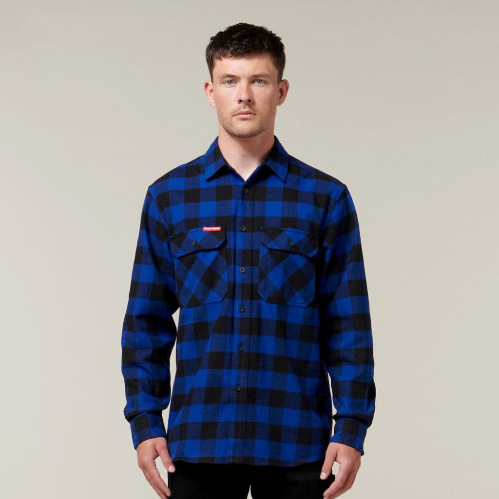 Hard Yakka Long Sleeve Check Flannel Shirt