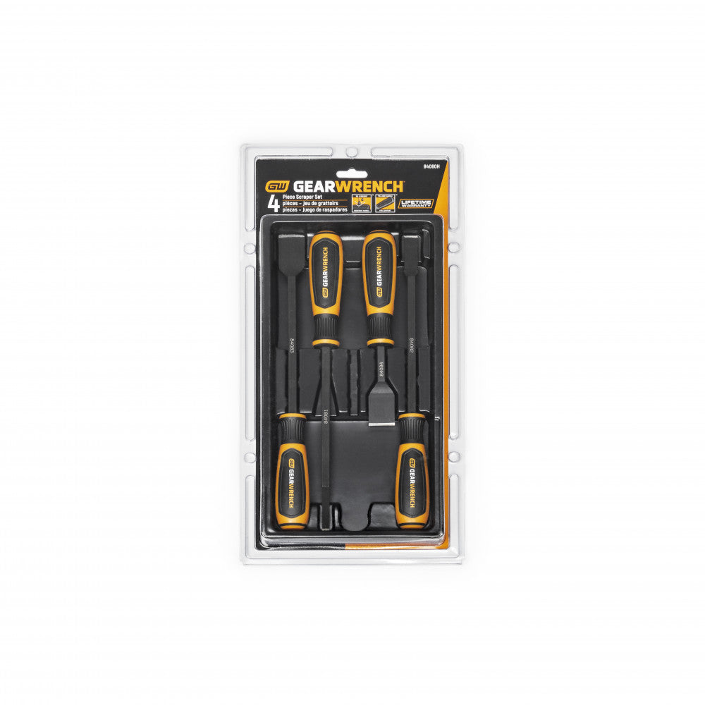 GEARWRENCH 4 Pc. Dual Material Wide Scraper Set