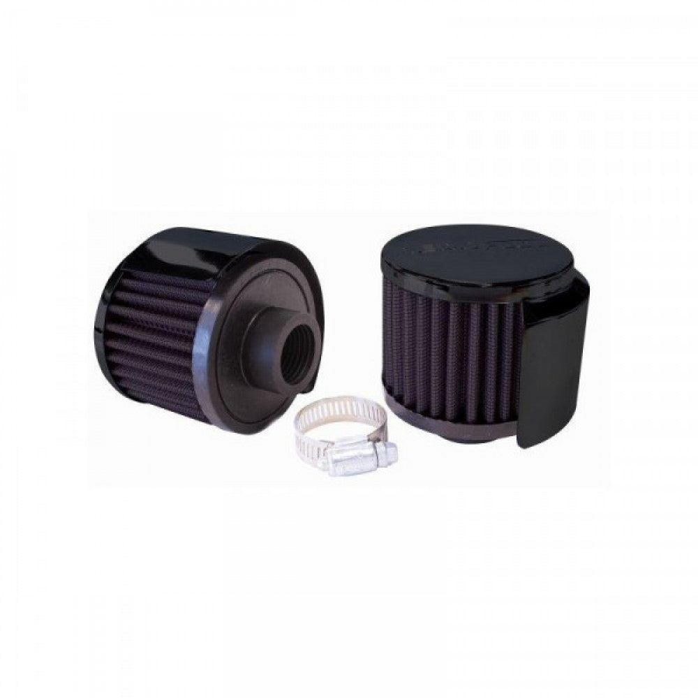 Aeroflow 1-3/8" Clamp On Breather W/ Black Shield