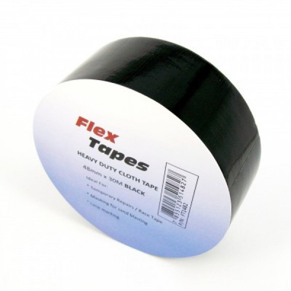 2 Pack Black Cloth Tape 48mm x 30M