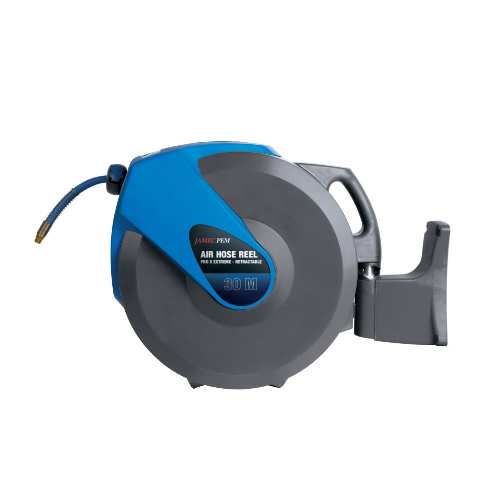 Jamec Air Hose Reel - Retractable 10mm (3/8") 30 Mtr Heavy Duty Hybrid Hose