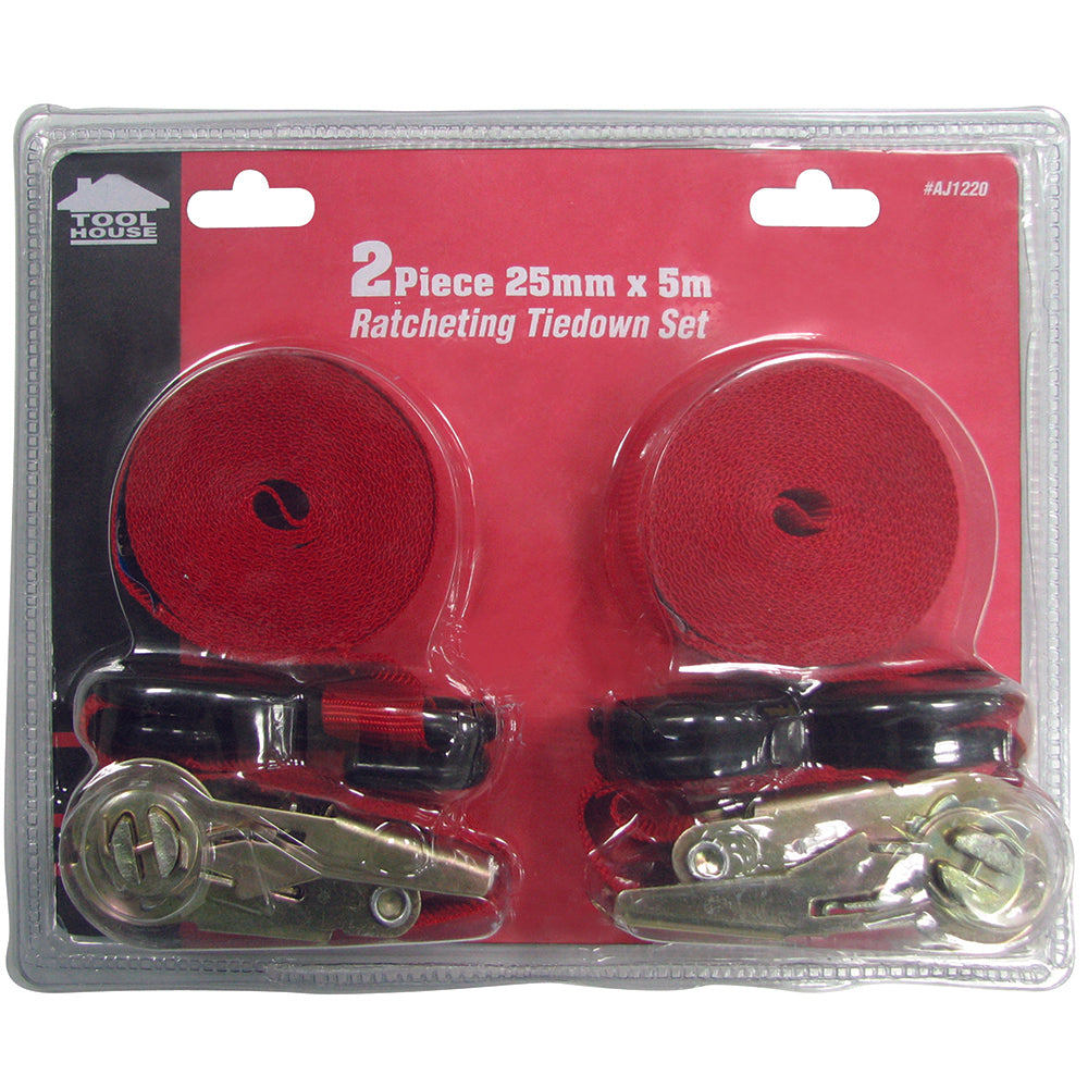 Tool House 2pc Ratchet Tie Down Set