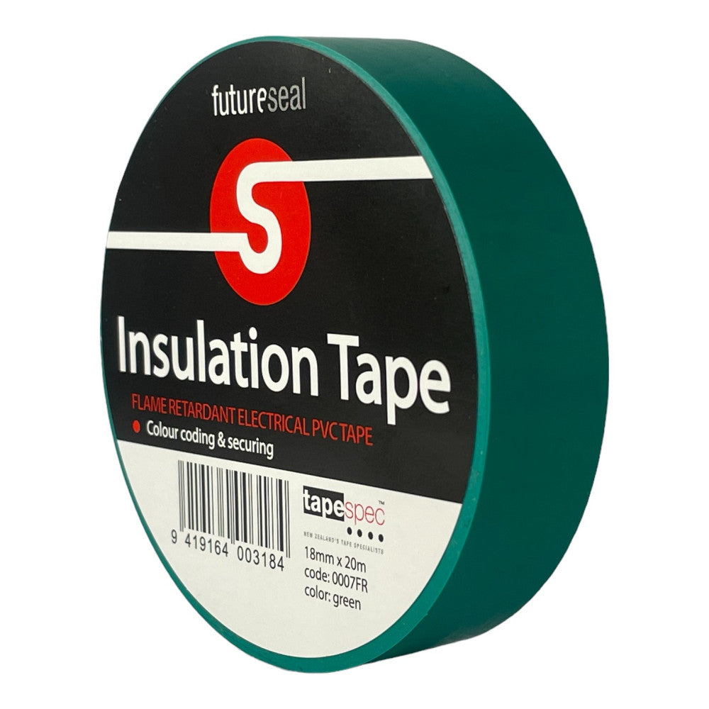 0003FR Green Premium PVC Electrical Tape 18mmx20m - MOQ - 10 Pack