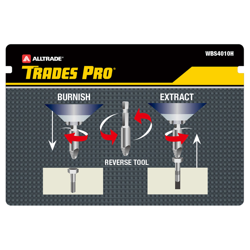 Trades Pro 5pc Broken Bolt & Damaged Screw Extractor Set