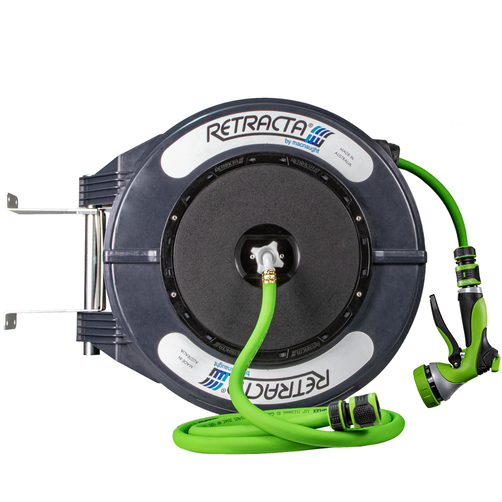 Retracta R3 25m x 1/2" Garden Hose Reel - Dark Grey Case