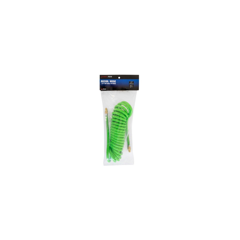Jamec Air Hose High-Vis PU Coil 12mm x 8mm x 5m