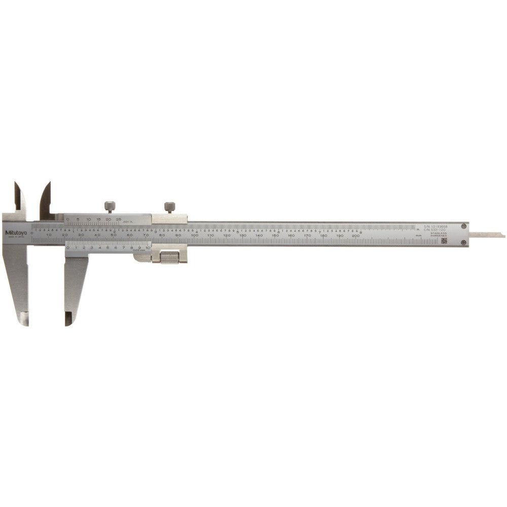 Mitutoyo Vernier Caliper 180mm/7" x 0.02mm/0.001" Fine Adjustment 532-120
