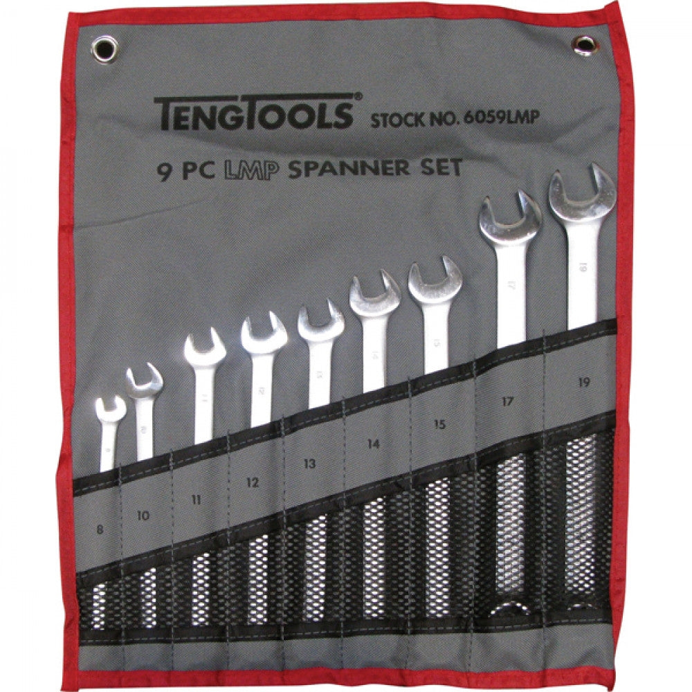 Teng 9Pc Lmp Comb Spanner Set 8-19mm W/Wallet