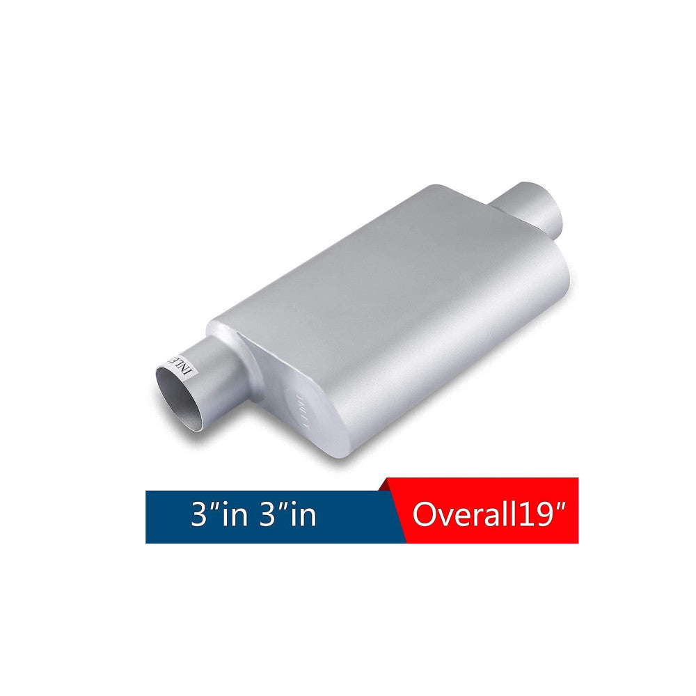 AFTERBURNER Universal 2 Chamber 3 in.Offset Inlet/Center Outlet Muffler#ABE43041