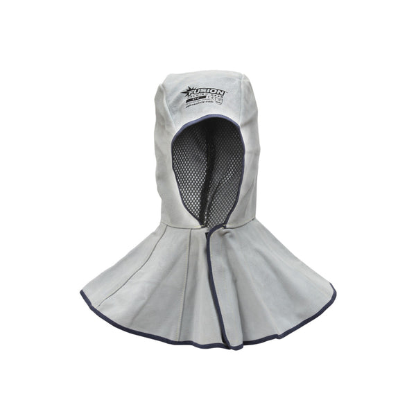 Fusion Welders Cap/snood Made Of Grey Leather