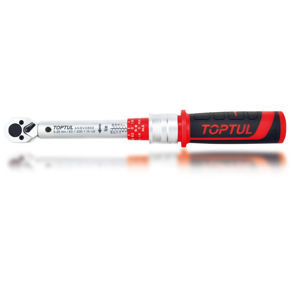Toptul Torque Wrench 1/4"Dr 5-25Nm