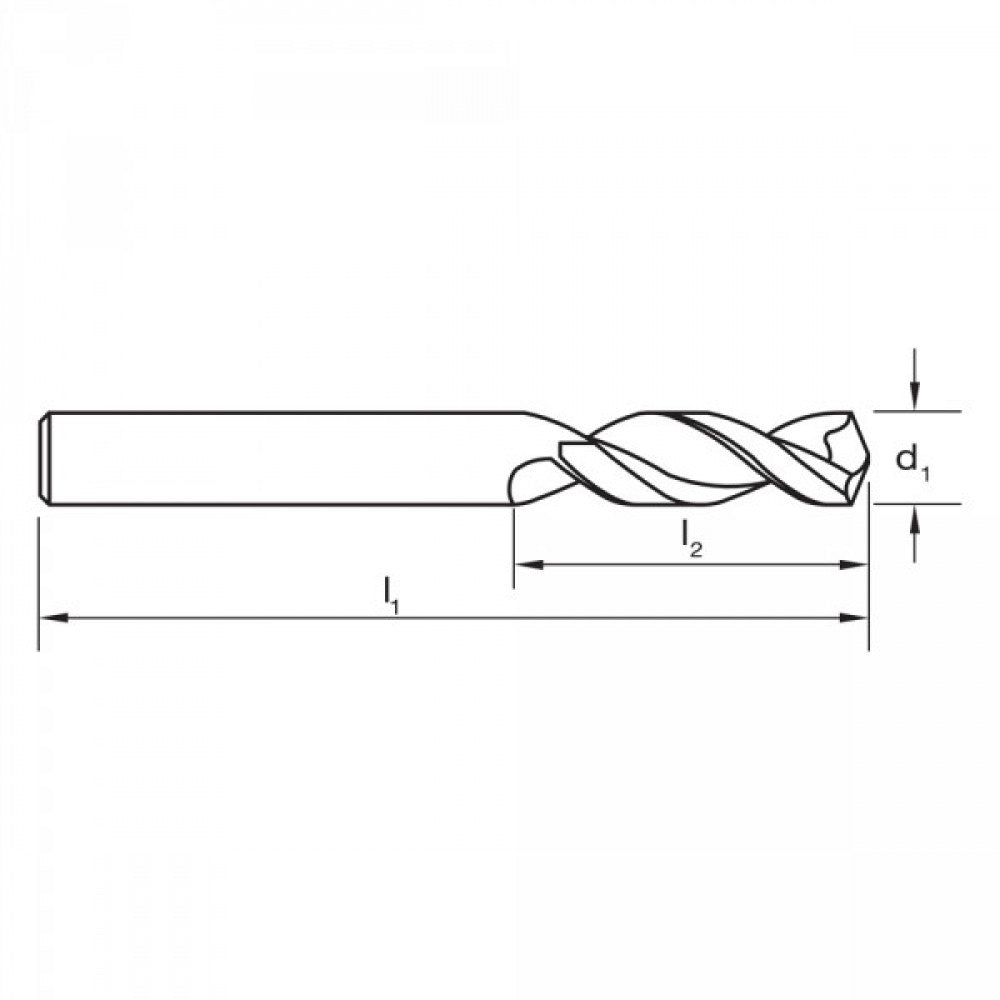 6.8mm CNC Stub Drill Tialn Coated
