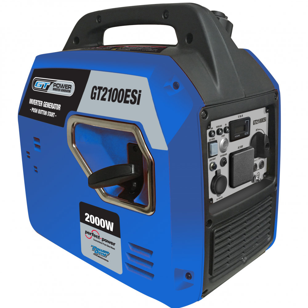 GT Power 2000W Silenced Push-Button Start Inverter Generator