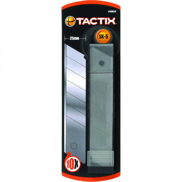 Tactix Knife Blade Snap-Off 10Pc 25mm