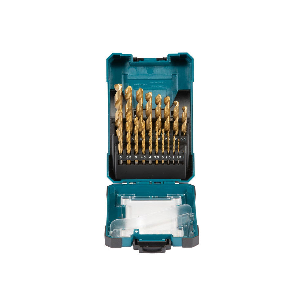 Metal Drill Bit Set 1-13mm 25 Pieces TiN - 6 Pack