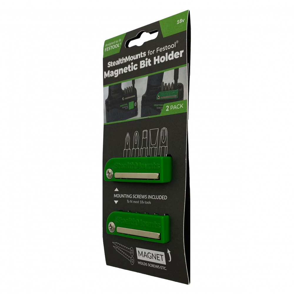 StealthMounts GREEN BIT HOLDER FOR FESTOOL - 2 Pack