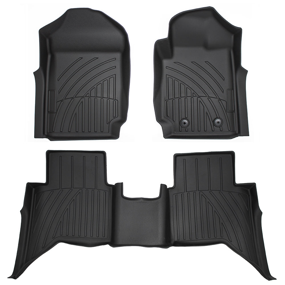 2012-2019 Ford Ranger, Mazda BT-50 Floor Mats - Front & Rear Set (Black)