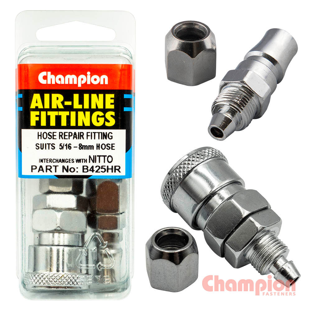 Champion Air Hose Fitting-Nitto Hose Repaircoupler